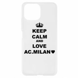 Чехол для Xiaomi Mi11 Lite Keep calm and love AC Milan - PrintSalon
