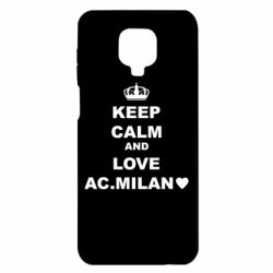 Чехол для Xiaomi Redmi Note 9S/9Pro/9Pro Max Keep calm and love AC Milan - PrintSalon