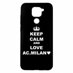 Чехол для Xiaomi Redmi Note 9/Redmi 10X Keep calm and love AC Milan - PrintSalon