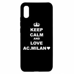 Чехол для Xiaomi Redmi 9a Keep calm and love AC Milan - PrintSalon