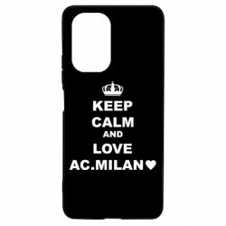 Чехол для Xiaomi Poco F3/K40 Keep calm and love AC Milan - PrintSalon