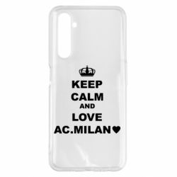 Чехол для Realme 6 Pro Keep calm and love AC Milan - PrintSalon