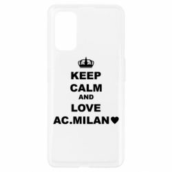Чехол для Realme 7 Pro Keep calm and love AC Milan - PrintSalon
