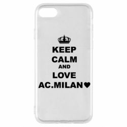 Чехол для iPhone SE 2022 Keep calm and love AC Milan - PrintSalon