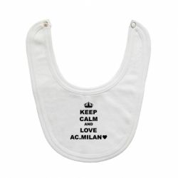 Слюнявчик  Keep calm and love AC Milan - PrintSalon