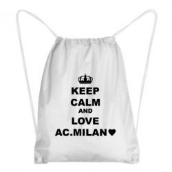 Рюкзак-мешок Keep calm and love AC Milan - PrintSalon