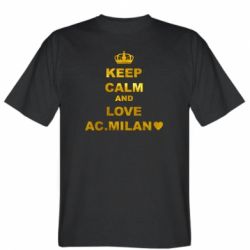 Мужская футболка Stedman Keep calm and love AC Milan - PrintSalon