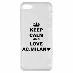 Чехол для iPhone5/5S/SE Keep calm and love AC Milan - PrintSalon