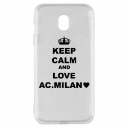 Чехол для Samsung J3 2017 Keep calm and love AC Milan - PrintSalon