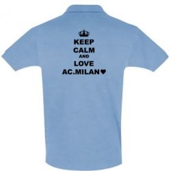 Мужское поло Keep calm and love AC Milan - PrintSalon