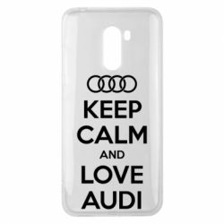 Чехол для Xiaomi Pocophone F1 Keep Calm and Love Audi - PrintSalon