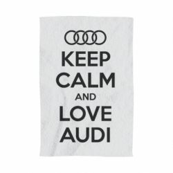 Полотенце с принтом Keep Calm and Love Audi - PrintSalon