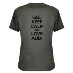 Камуфляжная футболка Keep Calm and Love Audi - PrintSalon