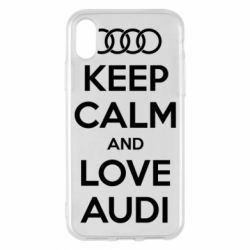 Чехол для iPhone X/Xs Keep Calm and Love Audi - PrintSalon