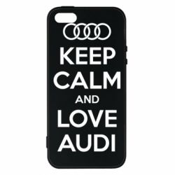 Чехол для iPhone5/5S/SE Keep Calm and Love Audi - PrintSalon