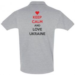 Мужское поло KEEP CALM and LOVE UKRAINE - PrintSalon