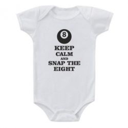 Детский бодик Keep calm and snap the eight-PrintSalon Детский бодик Keep calm and snap the eight