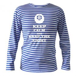 Тельняшка с длинным рукавом Keep calm and snap the eight - PrintSalon