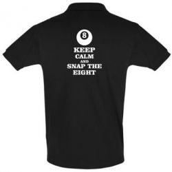 Мужское поло Keep calm and snap the eight - PrintSalon