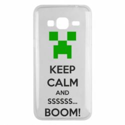 Чохол для Samsung J3 2016 Keep calm and ssssssss...BOOM! - PrintSalon