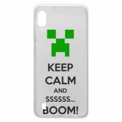 Чохол для Samsung A10 Keep calm and ssssssss...BOOM! - PrintSalon