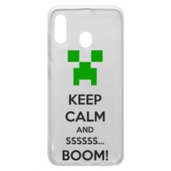 Чохол для Samsung A30 Keep calm and ssssssss...BOOM! - PrintSalon