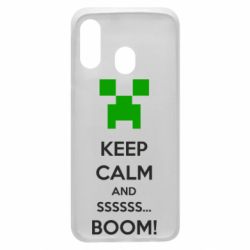 Чохол для Samsung A40 Keep calm and ssssssss...BOOM! - PrintSalon