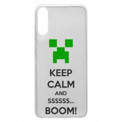 Чохол для Samsung A70 Keep calm and ssssssss...BOOM! - PrintSalon