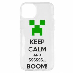 Чохол для iPhone 14 Plus Keep calm and ssssssss...BOOM! - PrintSalon
