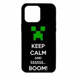 Чохол для iPhone 14 Pro Max Keep calm and ssssssss...BOOM! - PrintSalon