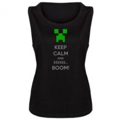 Майка жіноча Keep calm and ssssssss...BOOM! - PrintSalon