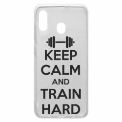 Чохол для Samsung A20 KEEP CALM and TRAIN HARD - PrintSalon
