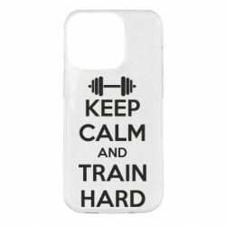 Чохол для iPhone 14 Pro KEEP CALM and TRAIN HARD - PrintSalon