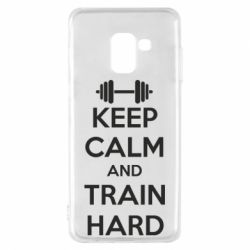 Чохол для Samsung A8 2018 KEEP CALM and TRAIN HARD - PrintSalon