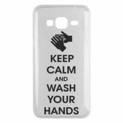 Чехол для Samsung J3 2016 Keep calm and wash your hands - PrintSalon