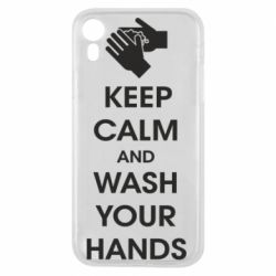 Чехол для iPhone XR Keep calm and wash your hands - PrintSalon
