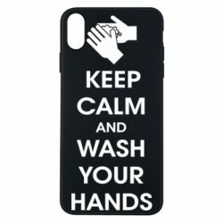 Чехол для iPhone Xs Max Keep calm and wash your hands - PrintSalon