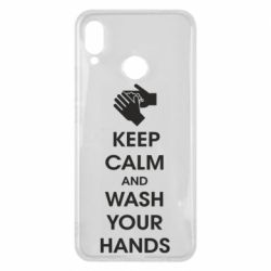 Чехол для Huawei P Smart Plus 2018 Keep calm and wash your hands - PrintSalon