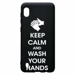 Чехол для Samsung A10 Keep calm and wash your hands - PrintSalon
