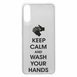 Чехол для Samsung A70 Keep calm and wash your hands - PrintSalon