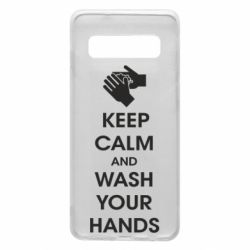 Чехол для Samsung S10 Keep calm and wash your hands - PrintSalon