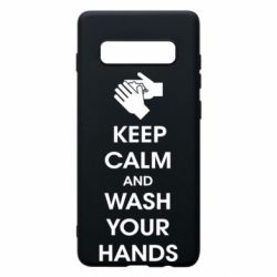 Чехол для Samsung S10+ Keep calm and wash your hands - PrintSalon