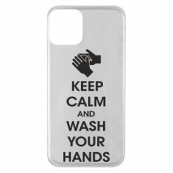 Чехол для iPhone 11 Keep calm and wash your hands