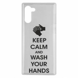 Чехол для Samsung Note 10 Keep calm and wash your hands - PrintSalon