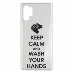 Чехол для Samsung Note 10 Plus Keep calm and wash your hands - PrintSalon