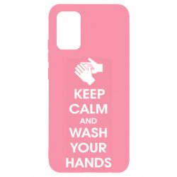 Чехол для Samsung A02s/M02s Keep calm and wash your hands - PrintSalon