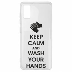 Чехол для Samsung A41 Keep calm and wash your hands - PrintSalon