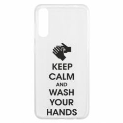Чехол для Samsung A50 Keep calm and wash your hands - PrintSalon