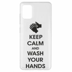 Чехол для Samsung A51 Keep calm and wash your hands - PrintSalon