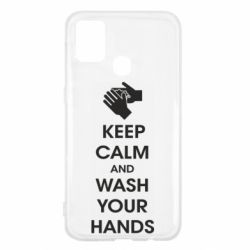 Чехол для Samsung M31 Keep calm and wash your hands - PrintSalon